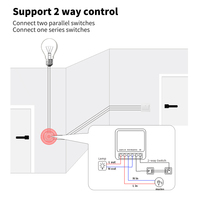 Interrupteur WiFi Tuya Mini 16A, application Smart Life, contrôle bidirectionnel, module d'automatisation de la maison intelligente, Alexa, Google Home