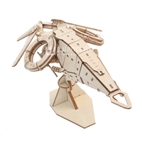 Modèle de vaisseau spatial 3D en puzzle, en bois découpé au laser, jouet éducatif, 51 à 100 pièces, unisexe, décoration d'intérieur, 8 ans et plus