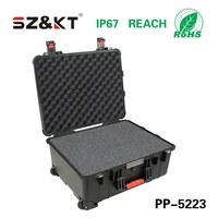 Valise rigide en plastique de haute qualité, étanche IP67, anti-poussière, pour le rangement d'outils, protection des bagages avec roues, mousse personnalisée
