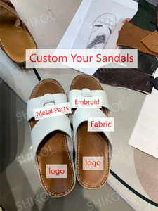 รองเท้าแตะ SHIKOL Laterale <span class=keywords><strong>Nouvo</strong></span> หนังนappa เรียบเนียน สีดำลายฟอเรสต์กรีน บุนุ่ม ทนทาน รองเท้าแตะแบบอาหรับแท้สำหรับผู้ชาย - Product Image 3