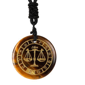 Colgante <span class=keywords><strong>de</strong></span> piedra natural con forma <span class=keywords><strong>de</strong></span> ojo <span class=keywords><strong>de</strong></span> tigre amarillo, 12 Constelaciones, creatividad, tallado, collar, joyería <span class=keywords><strong>de</strong></span> piedras preciosas, gran oferta - Product Image 5