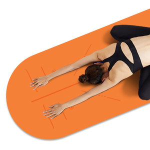 Tapete de Yoga Miska de 183 cm, Color Beige Leche, Arena, Nude, Ecológico, Personalizado, Antideslizante, de Caucho Natural y PU, con Forma Ovalada y Curva, 4.5 mm - Product Image 6