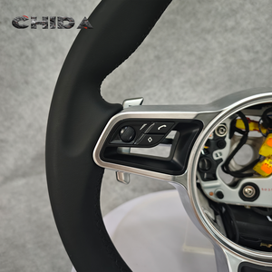 Volante Deportivo de Cuero Negro Estándar para Modelos Porsche Panamera Cayenne <span class=keywords><strong>Macan</strong></span> 718 911 918 997 991 970 971 Boxster Cayman - Product Image 2
