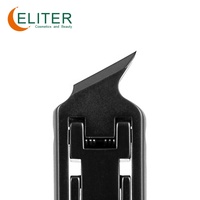 Coupe-ongles pliable portable en acier inoxydable Eliter à double embout pour cuticules et ongles