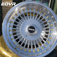Ruedas Forjadas EVOR Personalizadas de 2 Piezas con Múltiples Radios y Pernos Dorados de 16 17 18 19 20 21 22 Pulgadas 5X120 5X112 5x114.3 de Aleación de Aluminio para Automóvil