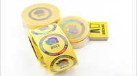 Étiquettes rondes adhésives personnalisées en feuille d'or, estampage à chaud, autocollants imperméables pour le branding des flacons de cosmétiques et de parfums