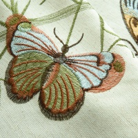 Cortina Translúcida Elegante de Alta Gama con Diseño de Mariposas, Bordada, para Todas las Estaciones, Estilo Americano