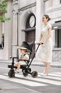 WQL - <span class=keywords><strong>Triciclo</strong></span> para Niños 4 en 1 de Nuevo Diseño, <span class=keywords><strong>Triciclo</strong></span> Plegable y Portátil para Bebés/Niños con Toldo - Product Image 4