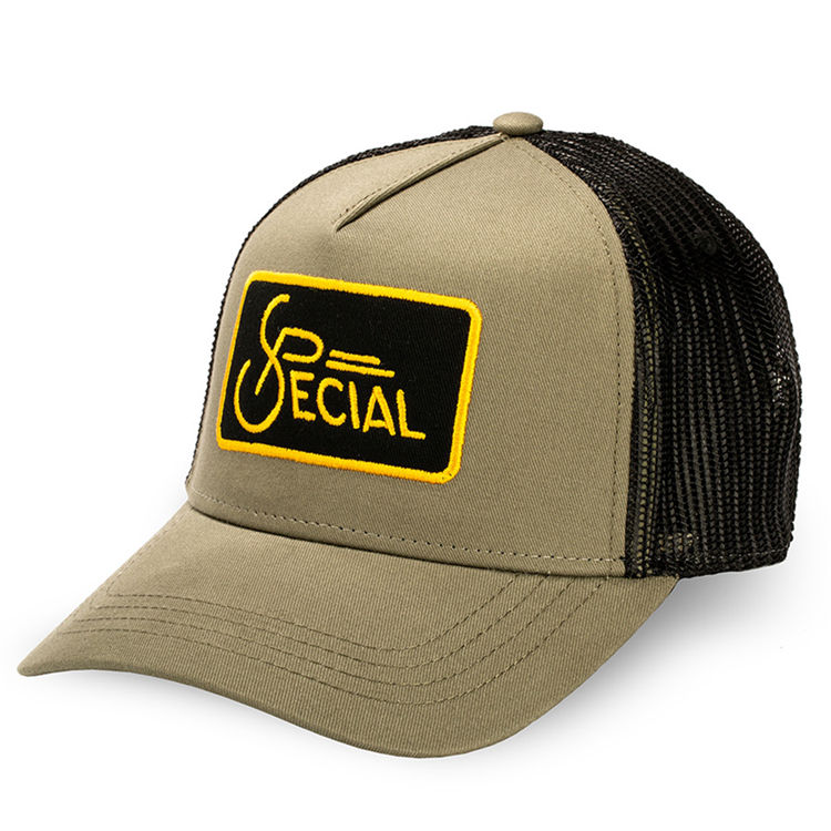 Custom 3D Embroidery Leather Patch Mens Mesh Back Hats Snapback Trucker Caps