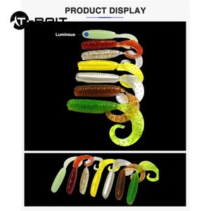 เหยื่อตกปลาแบบนิ่ม10ชิ้น/ถุงเหยื่อ2.4g6.5cm ตกปลาปลาช่อนหางเดี่ยวแบบ<span class=keywords><strong>หนอน</strong></span>นุ่ม - Product Image 2