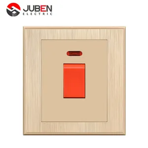 Wenzhou JUBEN switch socket manufacturer supplies 20A high power wall switch with neon light