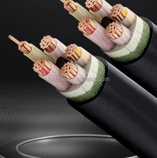 Low Voltage XLPE Insulated PE Sheathed Copper Yjv/Yjv22-0.6/1kv Halogen-free Low Smoke Flame Retardant Electrical Power Cable