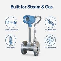 Vortex Flow Meter for Chemical Industry LUGB Model DN32 Flange Connection SS304 Material High Flow Liquid Oil Transfer