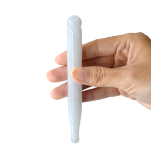Bolígrafo de acupresión de rodillo de Jade de alta calidad, bolígrafo de masaje de acupuntura de Jade blanco Gua Sha para tratamiento de puntos faciales - Product Image 1