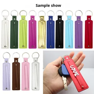 Porte-clés de voiture en alliage et similicuir DIY, petit cadeau, <span class=keywords><strong>pendentif</strong></span> pour <span class=keywords><strong>téléphone</strong></span> - Product Image 2