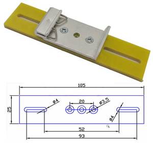 Kit de rail DIN universel, plaques de rail DIN avec fentes pour rail réglable de 35 mm, installation fixe, support C45 - Product Image 1