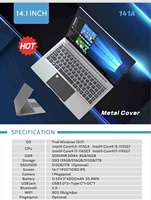 Ordinateur portable Intel Core i7 15,6 pouces, 16 Go, SSD 1 To, livraison en 48h, idéal pour étudiants