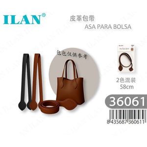 Manico per borsa in pelle Ilan 58 cm, bicolore, per accessori borse - Product Image 1