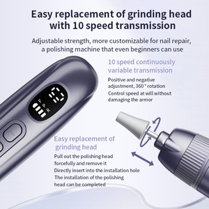 Taladro Eléctrico Inalámbrico para Uñas, Kit de Lima de Uñas Portátil para Uñas Acrílicas y de Gel, Kit de Manicura Portátil para el Hogar, para Manicura y Pedicura - Product Image 6