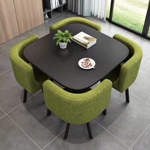 Tối giản 4 chỗ ngồi vuông bàn ăn thiết lập cho nhà quán cà phê nhà hàng tiết kiệm không gian đồ nội thất - Product Image 5