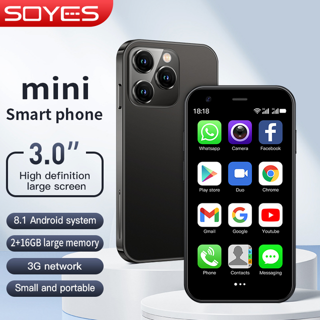 Factory Promotion Low Cost Soyes XS15 Mini Smart Android 8.1 Dual SIM Phone 3G/4G/2G 16G GPS Gaming Features