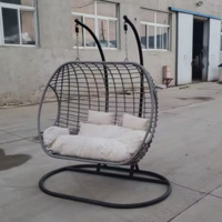 Chaise de jardin empilable à double œuf économique Chaise à œuf pour 2 personnes