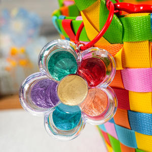 <span class=keywords><strong>Gouache</strong></span> Pigment Factory Nouveau Produit Palette de pétales mignons Pigment aquarelle nacré Porte-clés Portable Pack Pigment solide - Product Image 4