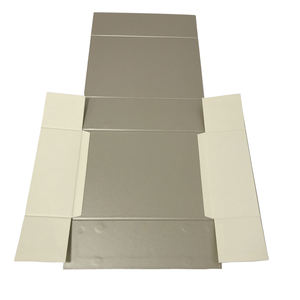 Bella confezione regalo gigigiama magnetica rivestita in oro e foglio grigio rigido con Logo in rilievo piegato che chiude la confezione regalo per la promozione dello Shopping - Product Image 6