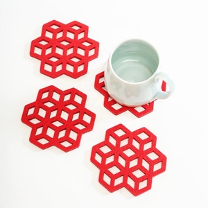 Doreen — ensemble de 4 pièces grande taille pour verre ou tasse, 11cm de diamètre, verre découpé au Laser, personnalisé - Product Image 5