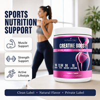 Créatine monohydrate en poudre pour femmes, énergie et beauté, collagène, BCAA, croissance musculaire, booster d'énergie, compléments pré-entraînement, adultes, OEM