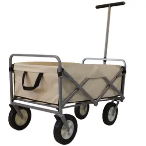 Customized Sturdy Steel Folding Beach Stroller Wagon Shopping Hand Carts
