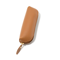 Étui à crayons en cuir PU YY, organisateur de bureau moderne et tendance avec fermeture éclair, 17x4.5x6cm, logo personnalisé pour le bureau et l'école