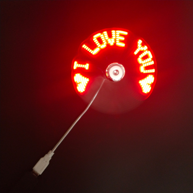Mini Portable Handy Led Custom Message Battery Fan Programmable Led Display Handheld Electric Fan