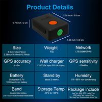 Monitor de Voz Inalámbrico a Prueba de Agua con Alarma SOS 904L, Mini Rastreador GPS Sino Track para Niños, 4G LTE