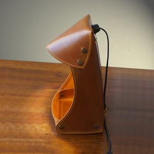 Desktop leather storage tray, table lamp-style storage box, remote control box, standing leather lampshade, ambient <b>light</b> <b>shade</b>. - Product Image 2
