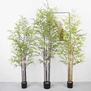Planta Artificial de Bambú Grande, en Maceta, para Decoración de Interiores, con Hojas de Alta Simulación - Product Image 1