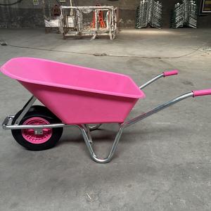 Китайская стальная оцинкованная садовая тачка 100 л, грузоподъемность 160 кг, с полимерным поддоном для садовых инструментов, OEM - Product Image 2