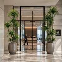 Dracaena marginata artificielle 120-210 cm, arbre du dragon multi-troncs en pot pour la décoration intérieure et extérieure, maison, bureau