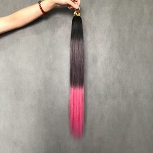 Extensions de cheveux naturels humains de 22 pouces, alignées aux cuticules, nouées <span class=keywords><strong>à</strong></span> la main, avec pointes invisibles en plumes, longueur étirée, vente en gros - Product Image 1