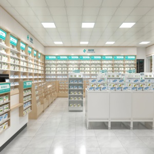 Muebles de Exhibición para Farmacias y Gabinetes Médicos de Pared Personalizados para Diseño Interior de Farmacias Minoristas - Product Image 4