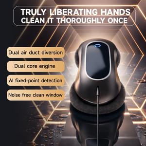 Robot de nettoyage de vitres électrique sans fil avec brosse, navigation par gyroscope, portable, pour usage domestique, 3+ modes, entièrement programmable - Product Image 1