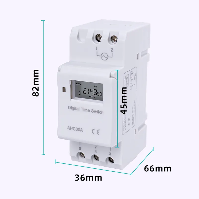 MC 220V 프로그래밍 가능한 디지털 큐브 타이머 스위치 AH30A 중국 제