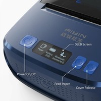 Imprimante d'étiquettes thermiques directes de 3 pouces avec 203 DPI, fabricant d'autocollants Bluetooth sans encre pour les étiquettes de prix au détail et l'utilisation en entrepôt
