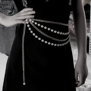 สร้อยคอเอวทรงเรขาคณิตประดับมุกเทียมสีทองสไตล์ยุโรปและอเมริกาสำหรับผู้หญิง เครื่องประดับแฟชั่นสำหรับงานปาร์ตี้ - Product Image 3