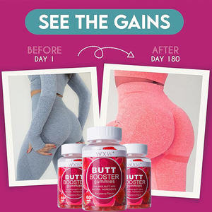 WXW Stock de bonbons végétaliens pour améliorer les fesses Supplément booster BBL pour adultes Dosage de bonbons gommeux pour améliorer les fesses - Product Image 4