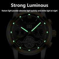 POEDAGAR 8051 Montre pour homme Montre-bracelet automatique mécanique d'affaires Montre étanche pour homme Calendrier squelette Cadeaux pour homme Montres