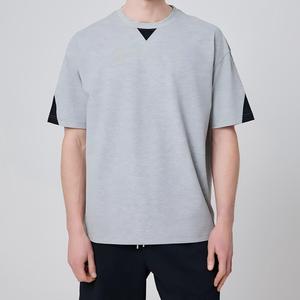 เสื้อยืดคอกลมแขนสั้นมีสไตล์เรียบง่ายชุดลำลองสีบล็อกสีชุดออกกำลังกายสบายๆผ้าถัก - Product Image 2