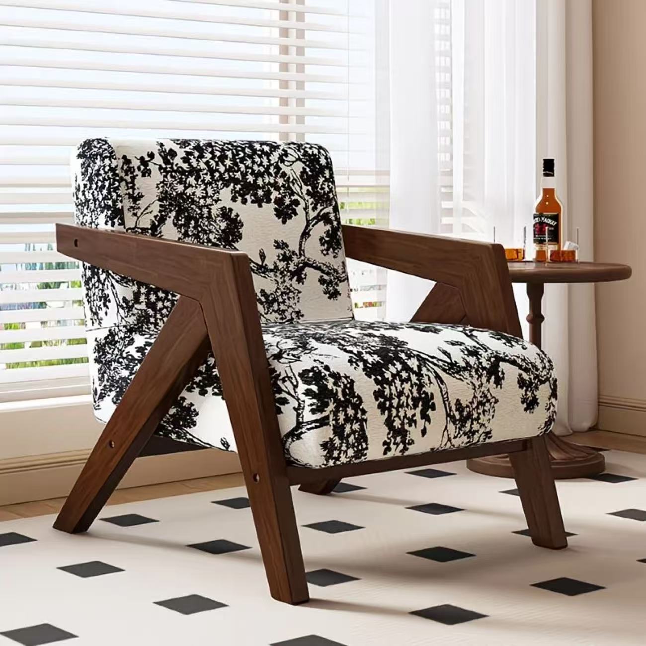 Chaise marron (lin grossier)