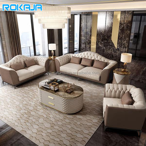 Vente d'usine Foshan ensemble de canapés en cuir de luxe en cuir <span class=keywords><strong>grande</strong></span> taille fauteuil canapé Villa salon 1 <span class=keywords><strong>2</strong></span> 3 <span class=keywords><strong>places</strong></span> canapé sectionnel - Product Image 1