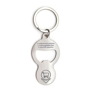 Shopping Trolley Token <b>Key</b> Ring <b>Custom</b> Removable Shopping Trolley Chip Keychain <b>Custom</b> Logo Unlock Cart Keyring - Product Image 1